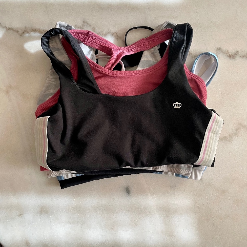 6 sport bras 34B *barely used*
